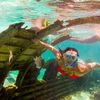 Exuma, Norman's Cay, plane snorkeling