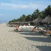 Mexico, Nuevo Vallarta beach, tiki huts