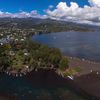 Tahiti, Pointe Venus beach, aerial view