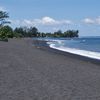 Tahiti, Taharuu beach, black sand