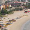 India, Goa, Baina beach, aerial view
