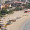 India, Goa, Baina beach, aerial view