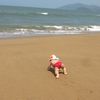 India, Goa, Rajbag beach, wet sand
