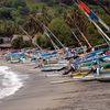 Indonesia, Lombok, Senggigi beach, boats