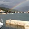 Montenegro, Bijela beach, rainbow