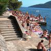 Montenegro, Herceg Novi, concrete beach