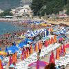 Montenegro, Sutomore beach, sunbeds