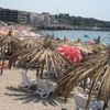 Montenegro, Veliki Pijesak beach, tiki huts