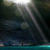 Vanuatu, Tanna, Blue Cave, ray of light