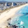 Cape Town, Bloubergstrand beach, aerial view