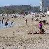 Cape Town, Strand beach, view to west