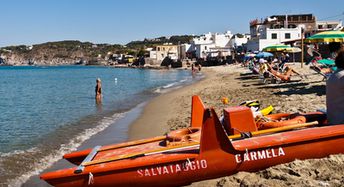 Italy, Campania, Ischia, Chiaia beach