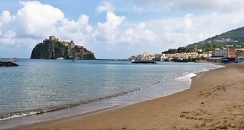 Italy, Ischia, Spiaggia dei Pescatori beach