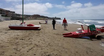 Italy, Lazio, Lido di Lavinio beach