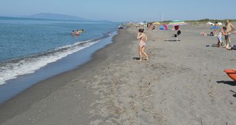 Italy, Lazio, Pescia Romana beach