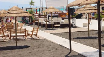 Italy, Naples, Lido Rinascenza, RenaNera beach club