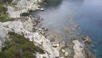 Italy, Ponza, Cala Cecata beach