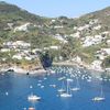 Italy, Ponza, Cala Feola beach, view from water