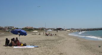 Italy, Rome, Focene airport beach