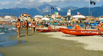 Italy, Tuscany, Viareggio beach