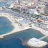 Lazio, Civitavecchia beach, aerial view