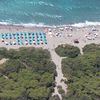 Lazio, Pescia Romana beach, aerial view
