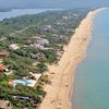 Lazio, Sabaudia beach, aerial view