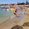 Lazio, Santa Marinella beach, water edge