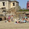 Naples, Faro del Castello di Baia beach, lighthouse