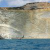 Ponza, Chiaia Di Luna beach, view from water