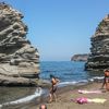 Procida, Ciraccio beach, two cliffs