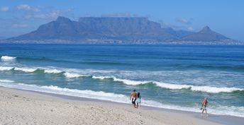 South Africa, Cape Town, Bloubergstrand beach