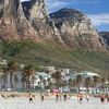South Africa, Cape Town, Camps Bay beach, palms