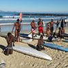 South Africa, Cape Town, Monwabisi beach, kayaks