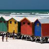 South Africa, Cape Town, Muizenberg beach, shower