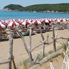 Tuscany, Baratti beach, parasols