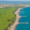 Tuscany, Tombolo di Cecina beach, aerial