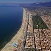 Tuscany, Viareggio beach, aerial view