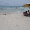 Venezuela, Playa Varadero beach, parasol