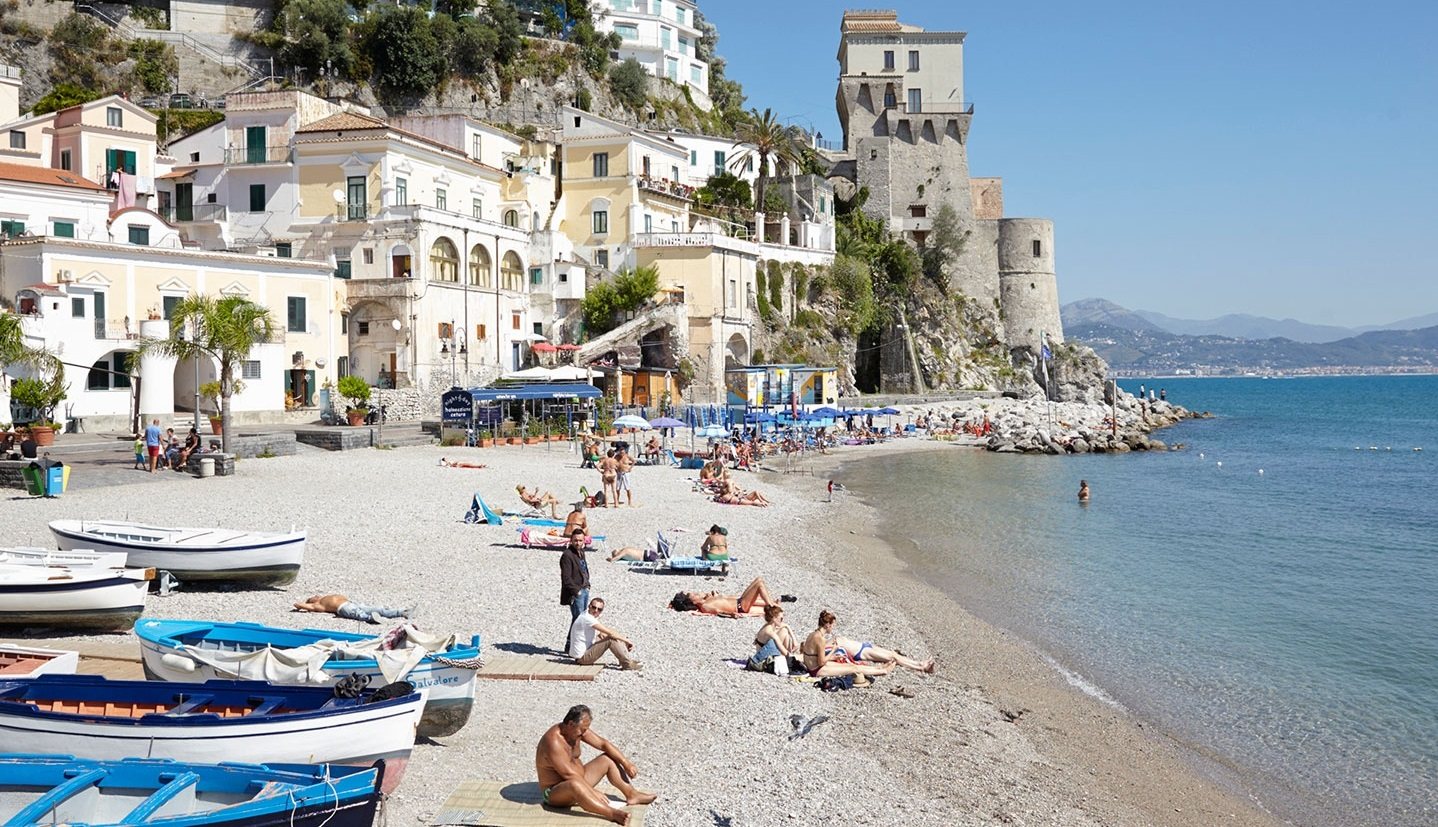 Italy, Amalfi, Cetara beach.