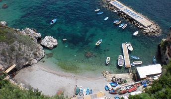 Italy, Amalfi, Conca dei Marini beach