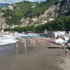 Italy, Amalfi, Maiori beach, wet sand