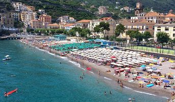 Italy, Amalfi, Minori beach