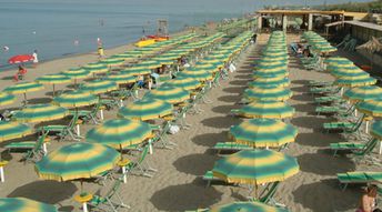 Italy, Battipaglia, Lido Lago beach