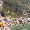 Italy, Cala di Mitigliano beach, view from water