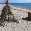 Italy, Calabria, Caulonia Marina beach, sand