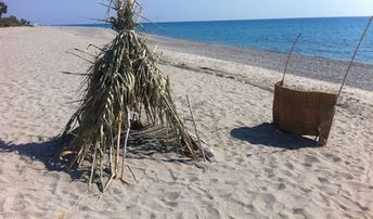 Italy, Calabria, Caulonia Marina beach, sand