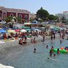 Italy, Calabria, Lazzaro beach, view from water