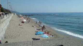 Italy, Calabria, San Lucido beach, sand