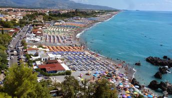 Italy, Calabria, Scalea beach